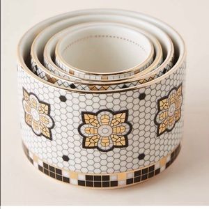 Anthropologie Bistro Tile Ceramic Measuring cups NWT